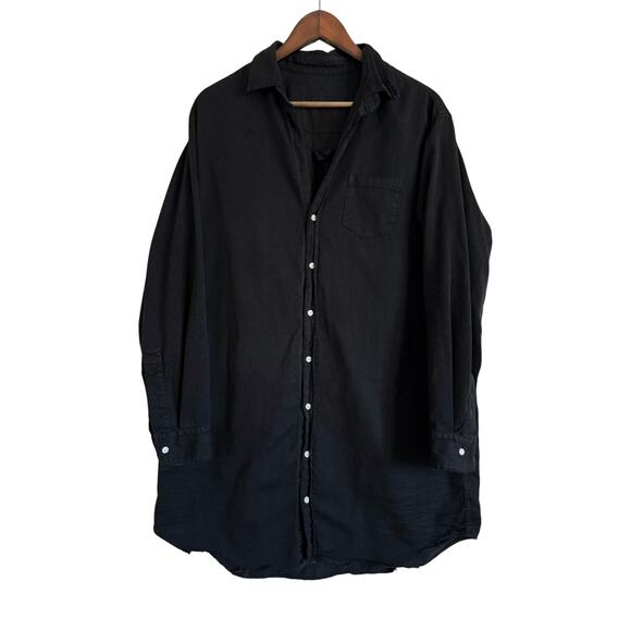 FRANK & EILEEN MARY FAMOUS DENIM BLACK SHIRT DRESS LARGE L - Picture 4 of 8